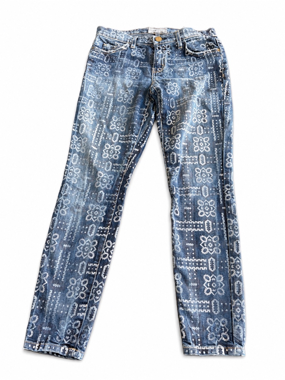 Current/Elliott The Stiletto Bandana Print Skinny Jeans 28